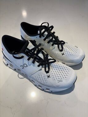 On Running White and Black Cloud X Women's Athletic Shoes
